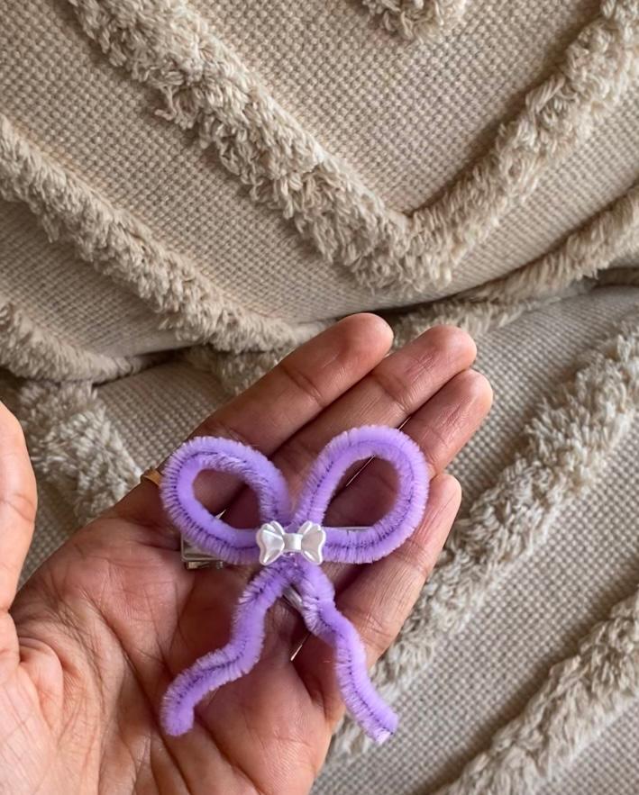 Purple Bow Rubber Band - Image 1